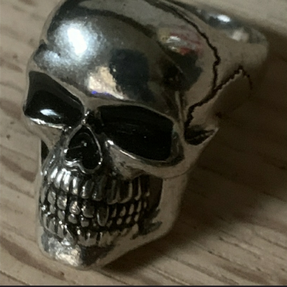 Skull Solid Silver Ring - image 3